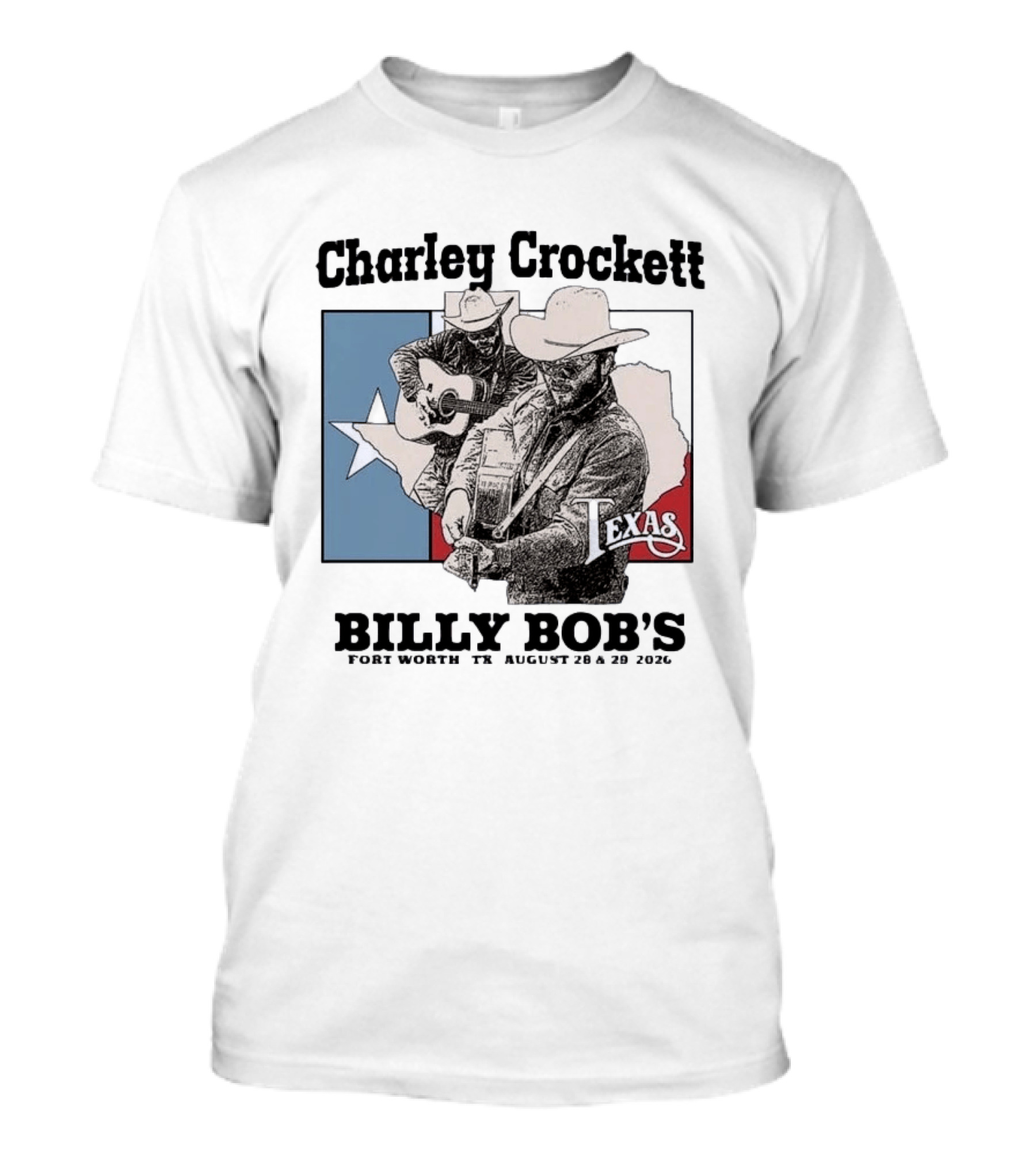 Charley Crockett Live At Billy Bob's Fort Worth Texas August 28 29 2026 T-Shirt