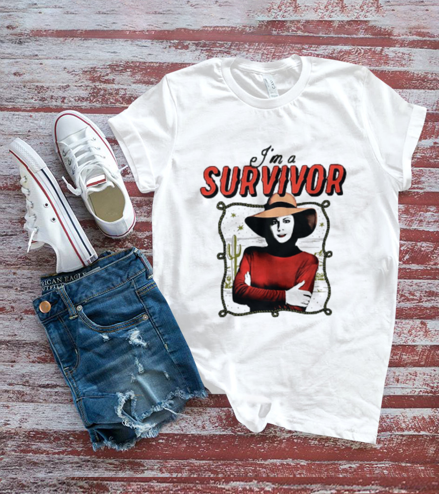 I'm A Survivor Woman Desert Vibes Western Cactus Hat T-Shirt