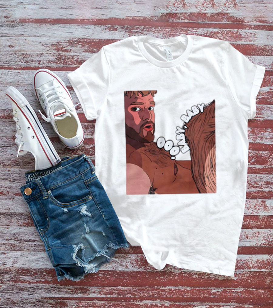 Ooo Baby Bearded Man Illustrated Expression T-Shirt