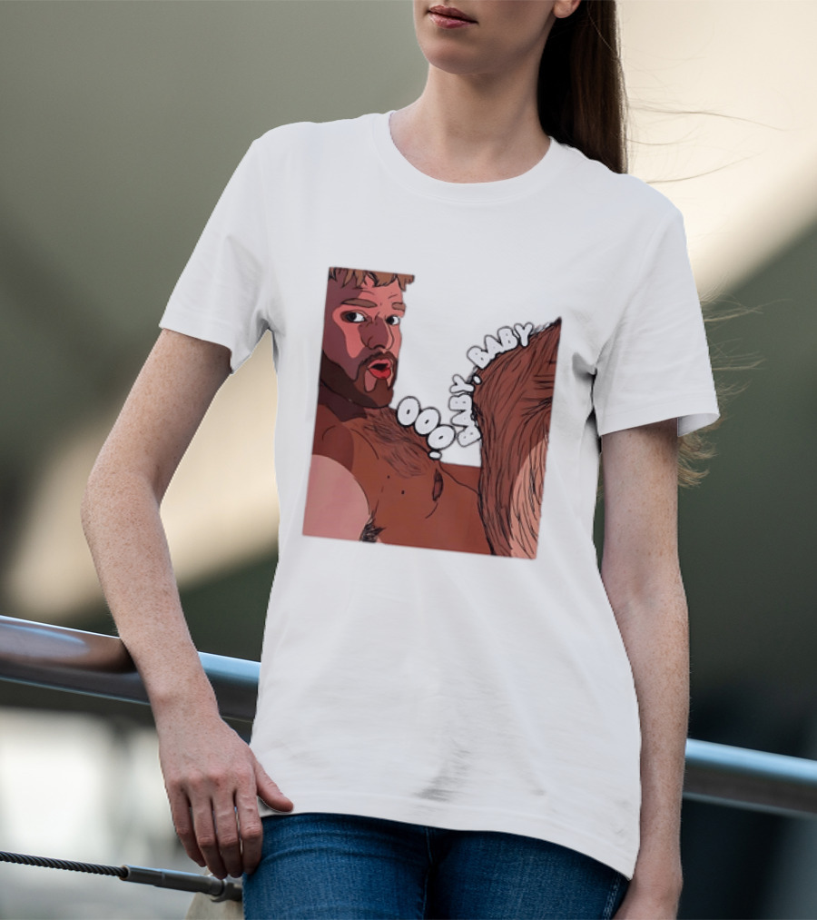 Ooo Baby Bearded Man Illustrated Expression T-Shirt