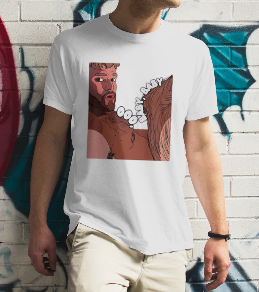 Ooo Baby Bearded Man Illustrated Expression T-Shirt