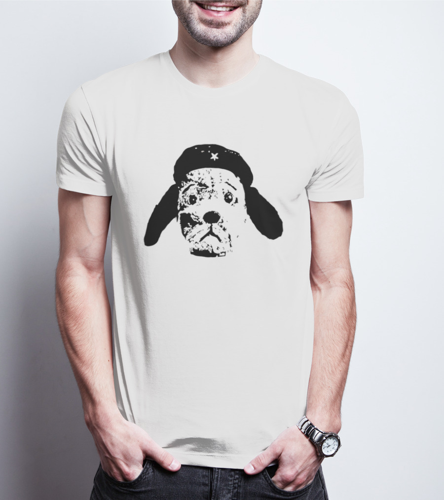 Che Guevara Dog Parody Beret Icon With Star T-Shirt
