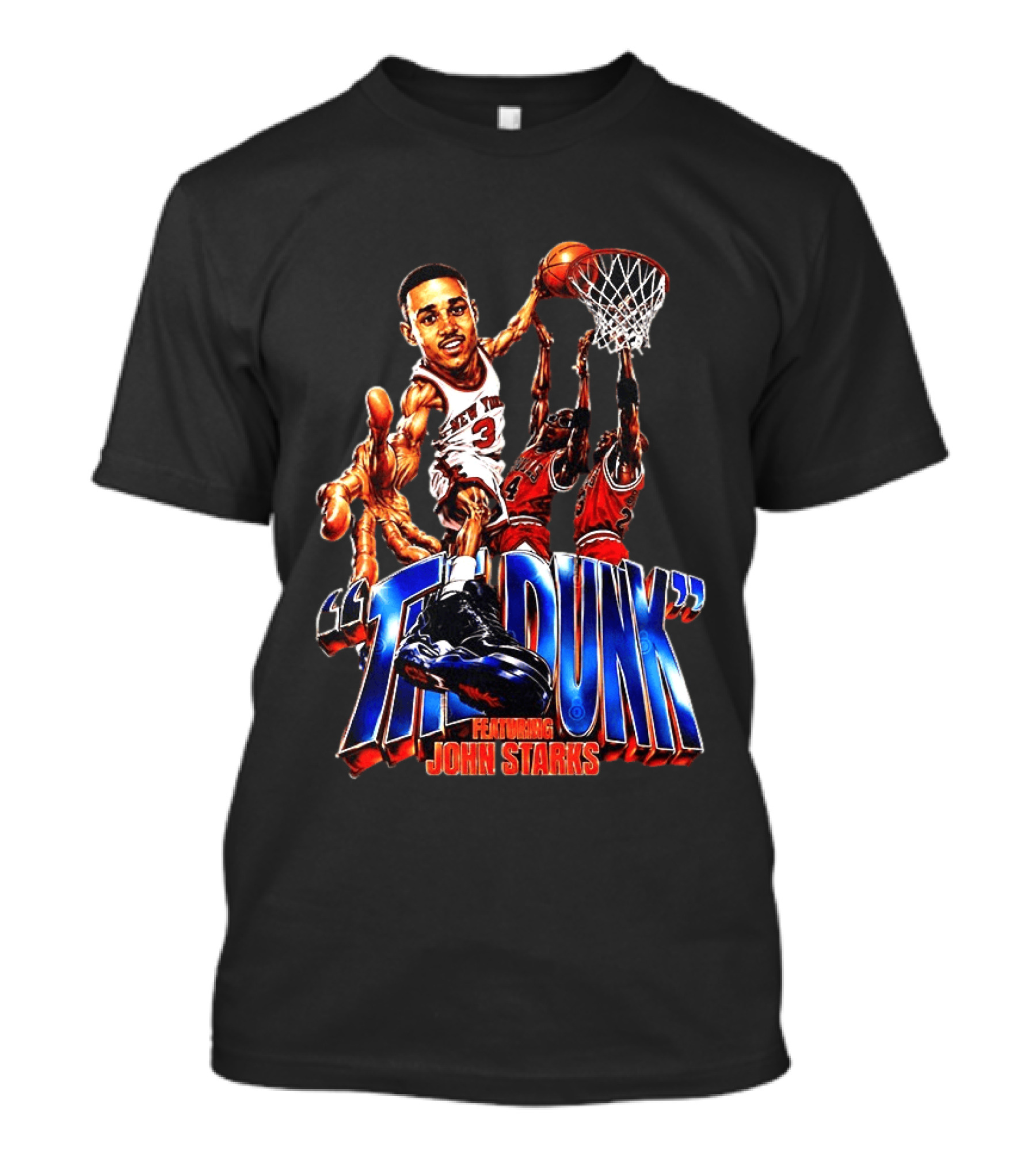 The Dunk Featuring John Starks Chicago Bulls NBA T-Shirt
