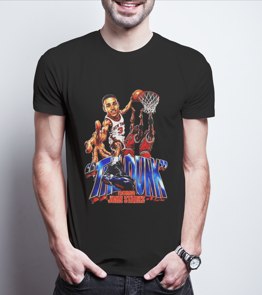 The Dunk Featuring John Starks Chicago Bulls NBA T-Shirt