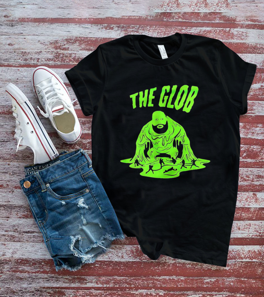 The Glob Justin Mason Melting Green Monster With Running Figures T-Shirt