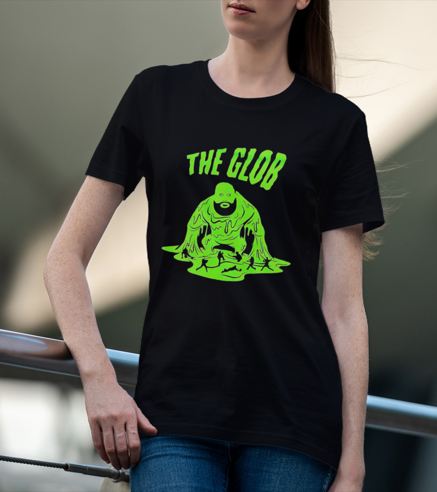 The Glob Justin Mason Melting Green Monster With Running Figures T-Shirt