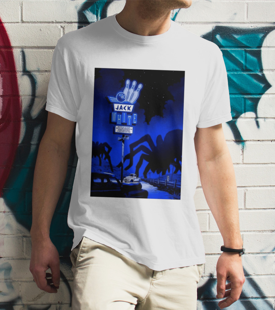 Jack White Indianapolis IN 2026 Everwise Amphitheater Event With Spiders And Bowling Sign T-Shirt