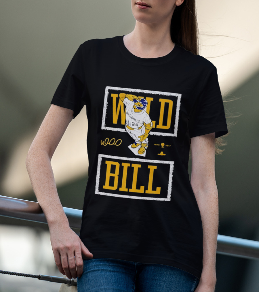 Wild Bill Nationals No 24 Baseball Player Batting Pose T-Shirt