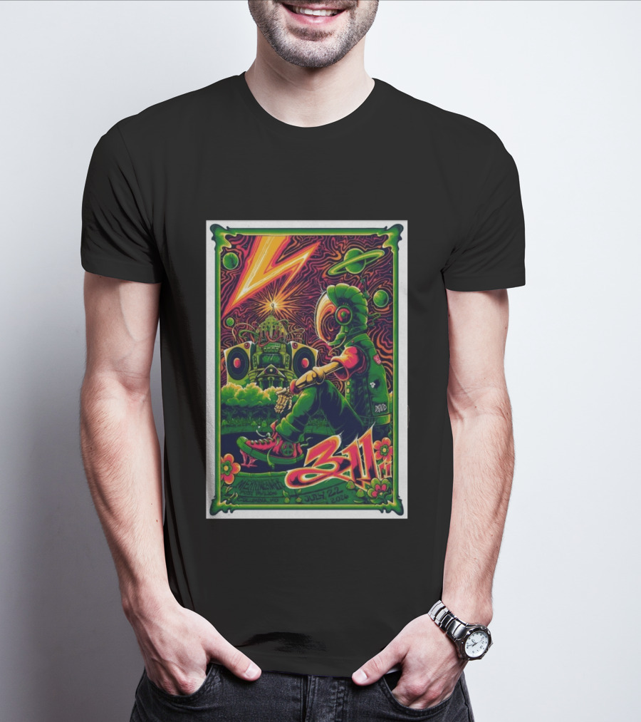 311 Merriweather Post Pavilion Columbia MD July 22 2026 Psychedelic Robot Alien T-Shirt