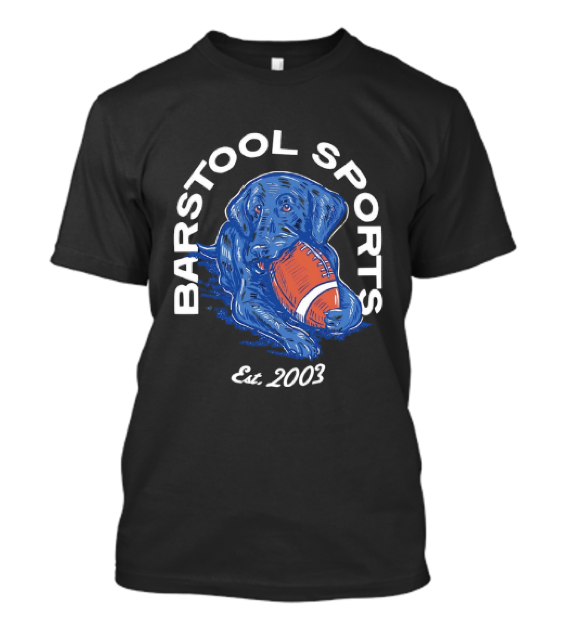 Barstool Sports Est. 2003 Black Labrador With Football T-Shirt