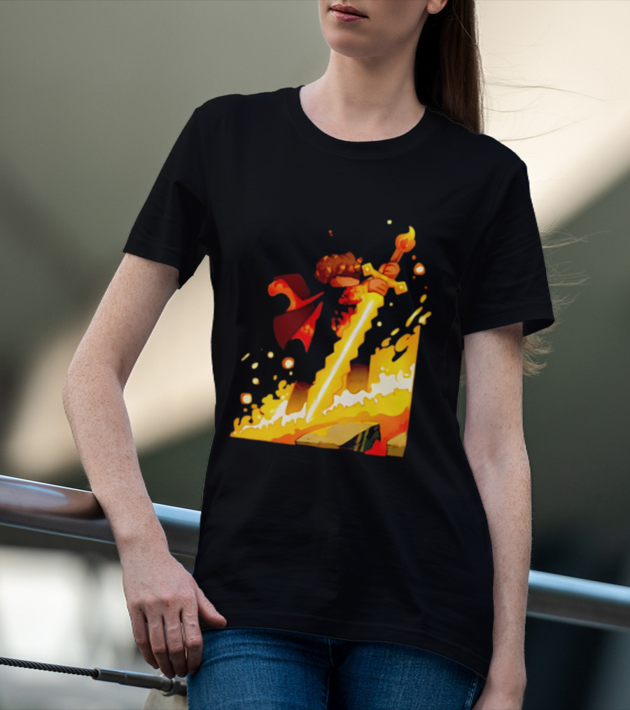 FlameFrags Sword Gaming Fantasy Adventure Warrior T-Shirt