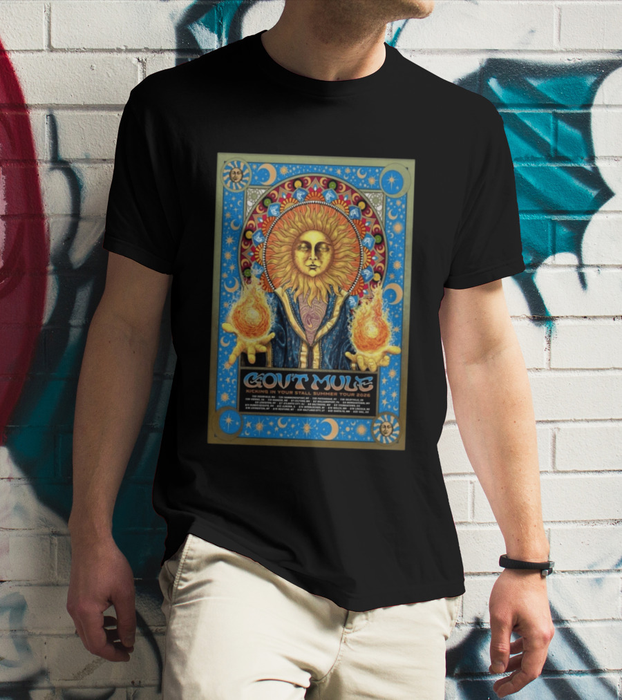 Gov't Mule Kicking In Your Stall Summer Tour 2026 Sun Fire T-Shirt