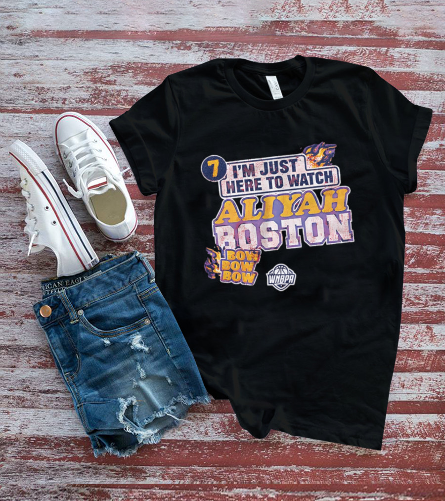 I'm Just Here To Aliyah Boston WNBA Bow Bow Bow 7 T-Shirt