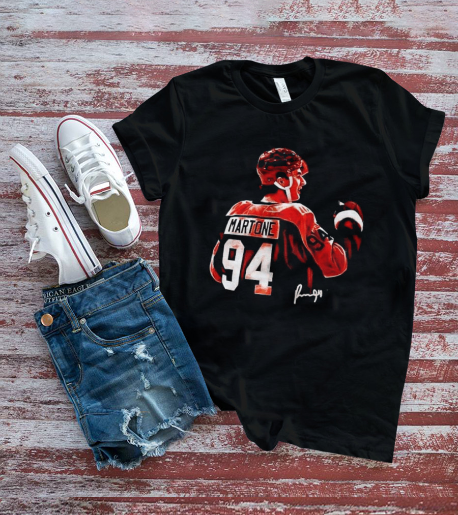Martone 94 Hockey Player Jersey Design Rugged T-Shirt