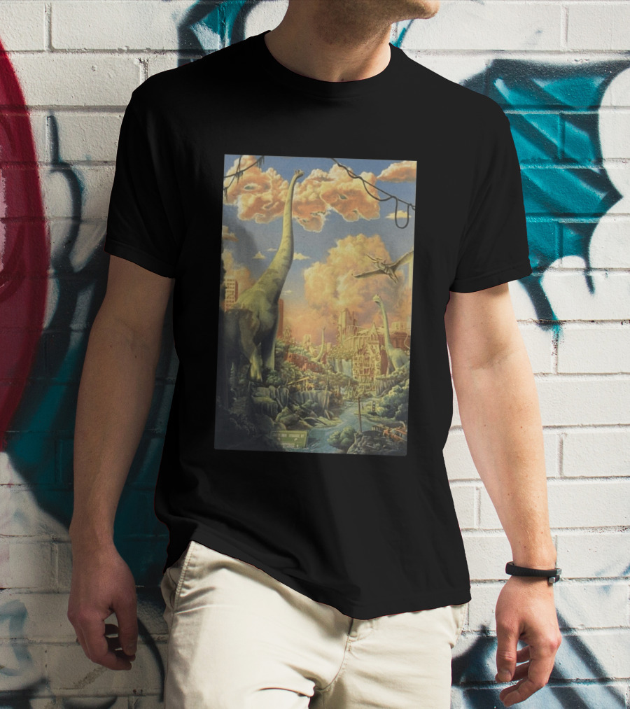 Phish July 21 2026 Syracuse New York Dinosaurs Cityscape T-Shirt