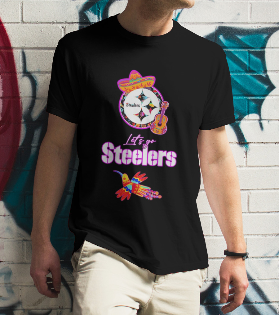 Pittsburgh Steelers Let's Go Fiesta Mexican Folk Hispanic Heritage T-Shirt