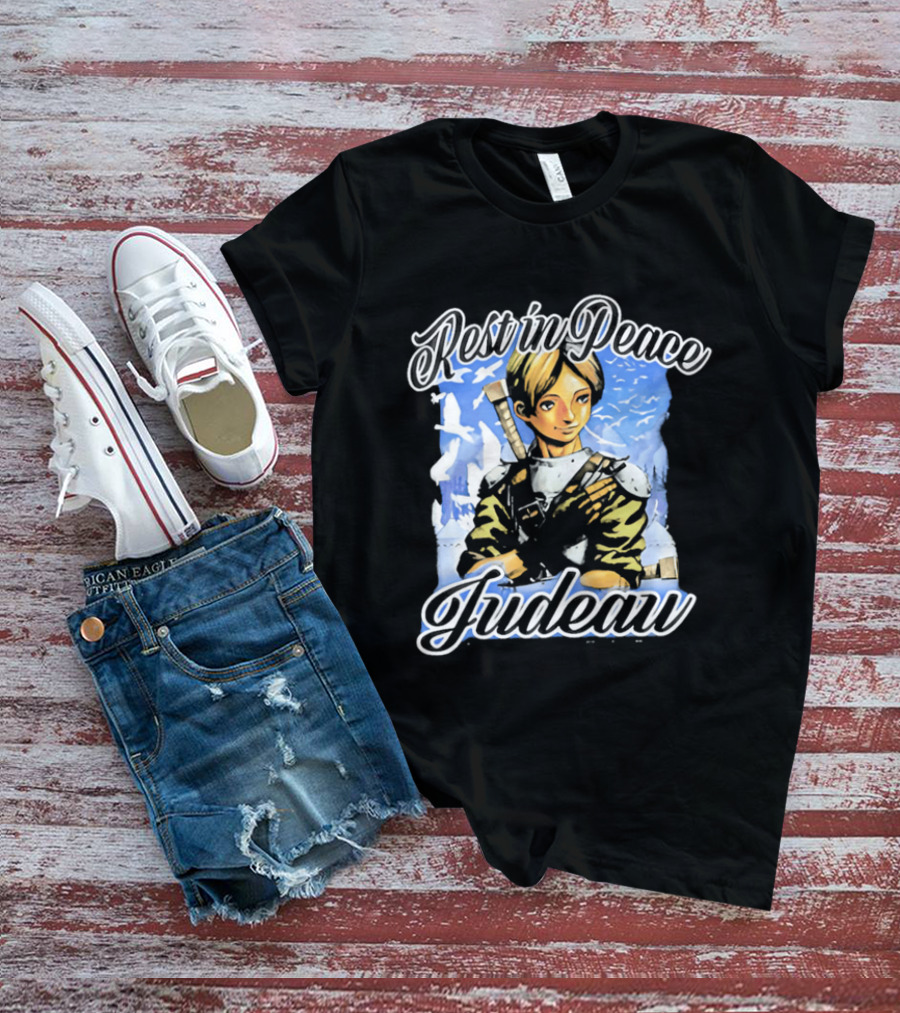 Rest In Peace Judeau Berserk Remembrance With Sword And Birds T-Shirt