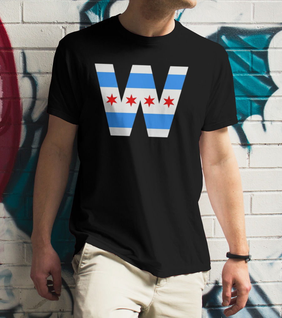 The W Chicago Cubs MLB Baseball 2026 Flag T-Shirt