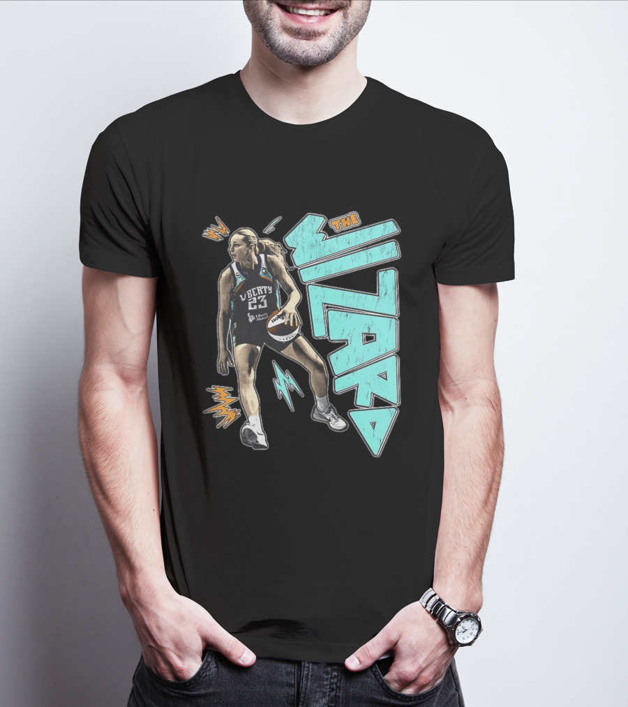 New York Liberty WNBA The Wizard Marine Johannès 23 Basketball T-Shirt