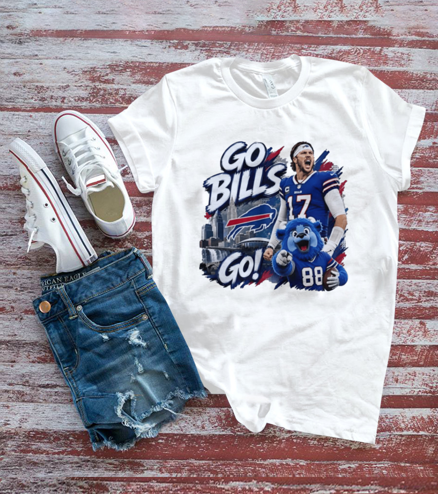 Go Bills Josh Allen Number 17 Buffalo Bills Fan T-Shirt