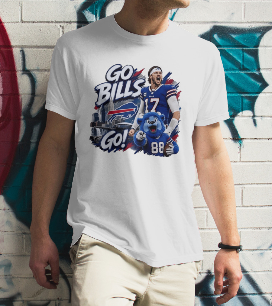 Go Bills Josh Allen Number 17 Buffalo Bills Fan T-Shirt