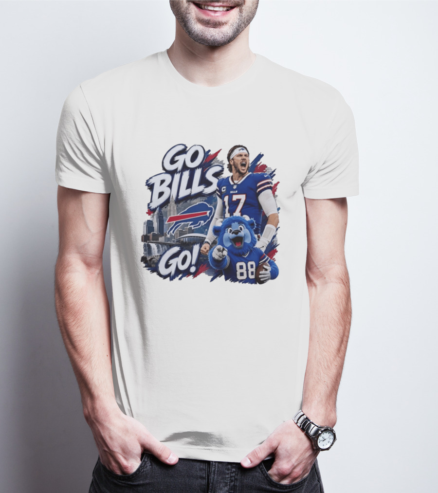 Go Bills Josh Allen Number 17 Buffalo Bills Fan T-Shirt