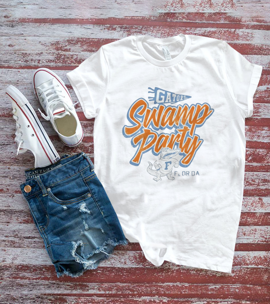 Gators Swamp Party Florida Retro Alligator T-Shirt