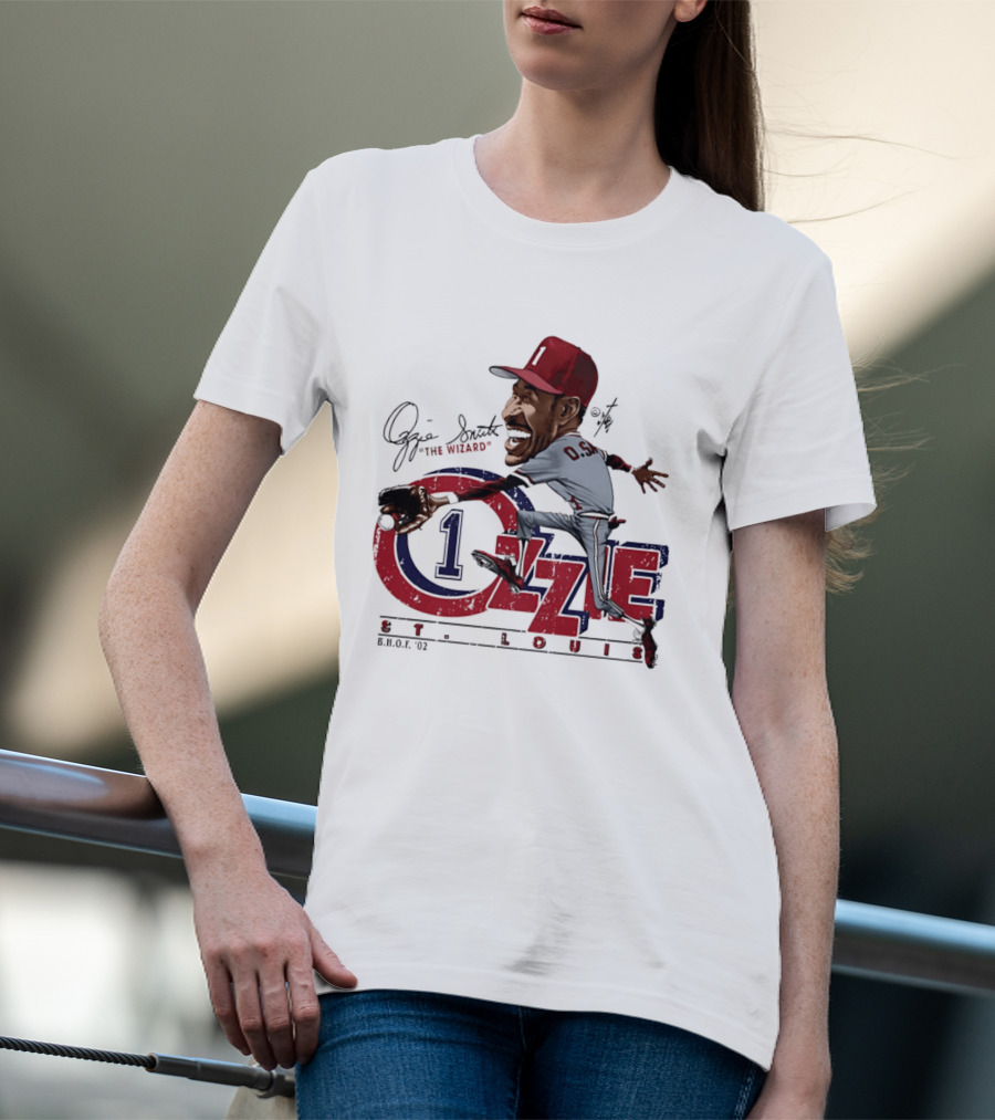Ozzie Smith St Louis Cardinals Bruce Stark "The Wizard" Collection T-Shirt