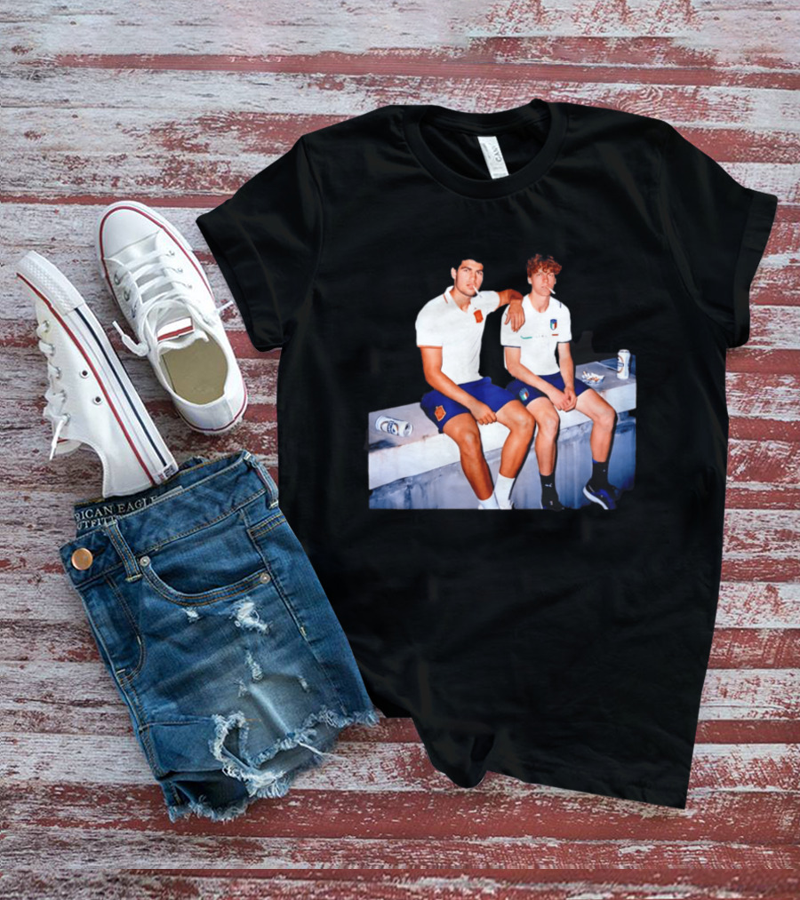 2026 Tennis Spain Italy Carlos Alcaraz Jannik Sinner Smoking T-Shirt