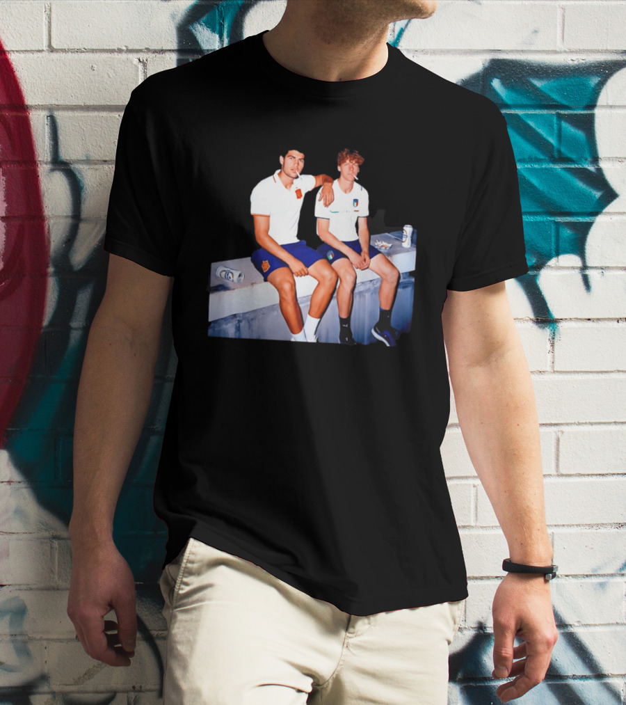 2026 Tennis Spain Italy Carlos Alcaraz Jannik Sinner Smoking T-Shirt
