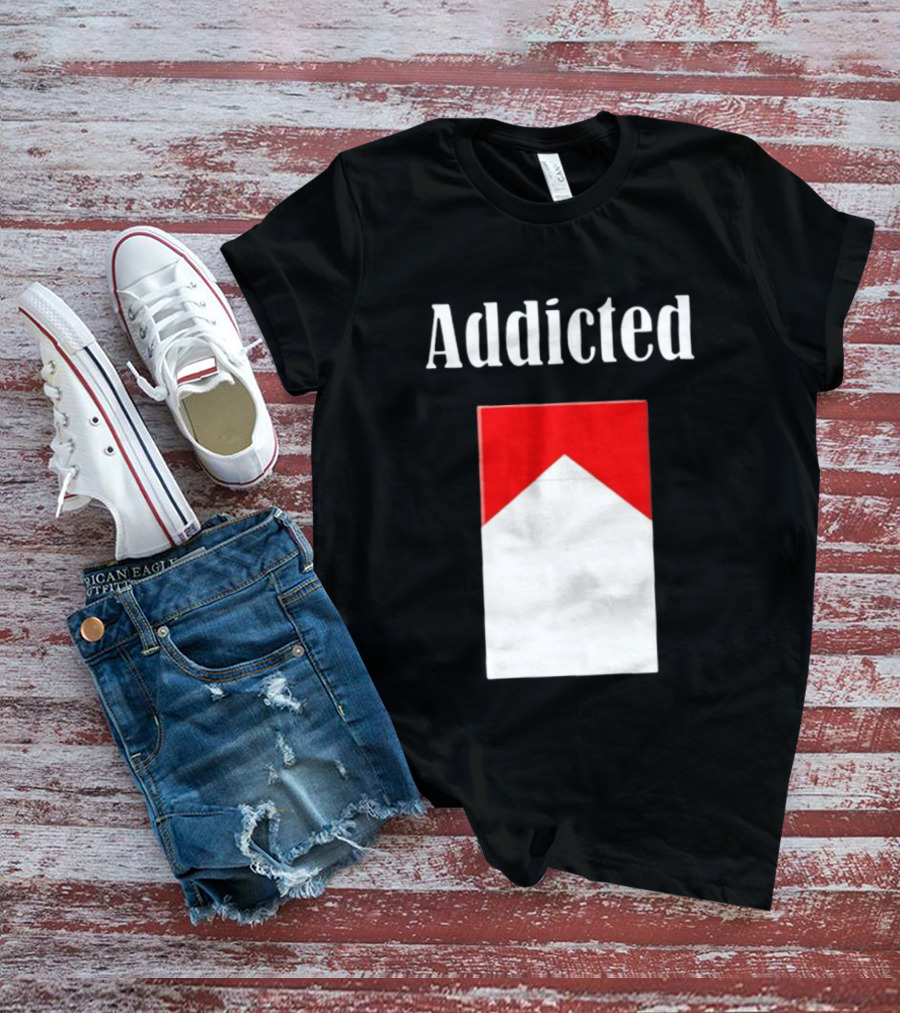 Addicted Cigarette Pack Minimalist Marlboro T-Shirt