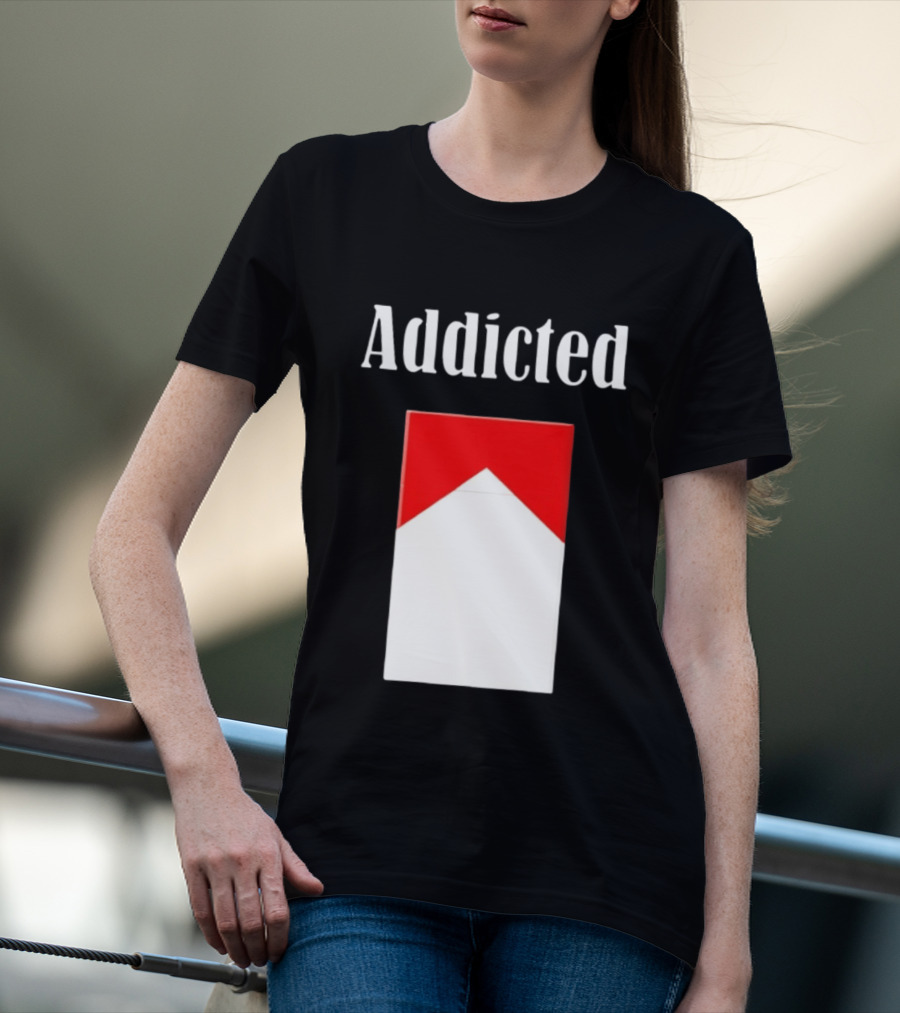 Addicted Cigarette Pack Minimalist Marlboro T-Shirt