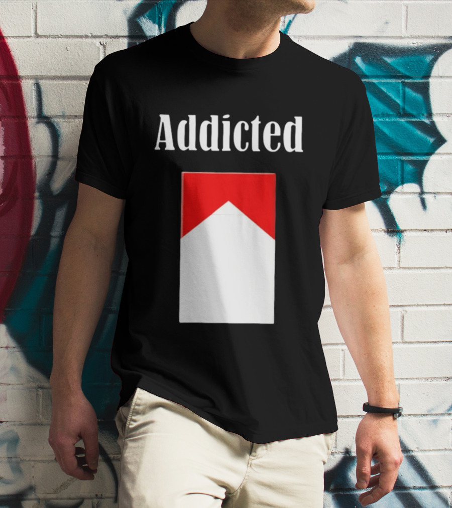 Addicted Cigarette Pack Minimalist Marlboro T-Shirt
