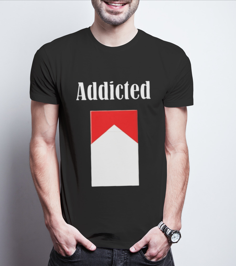 Addicted Cigarette Pack Minimalist Marlboro T-Shirt