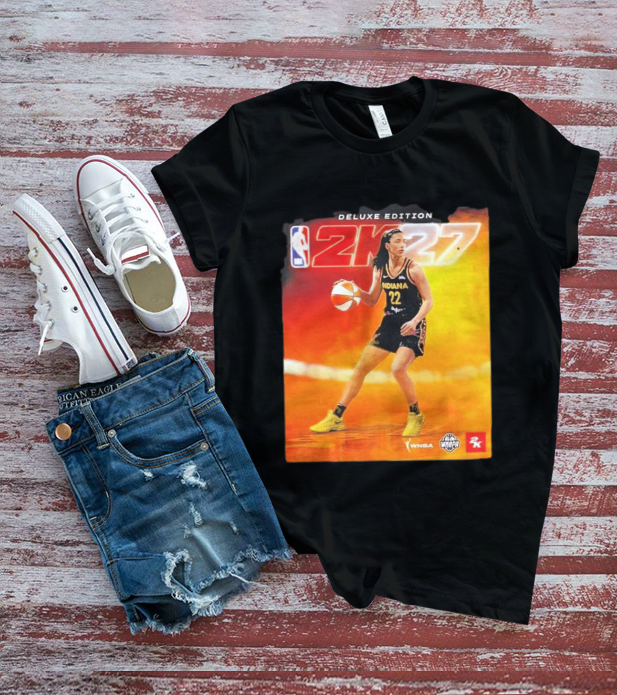 WNBA Caitlin Clark Indiana Fever NBA 2K27 Deluxe Edition Cover Athlete T-Shirt