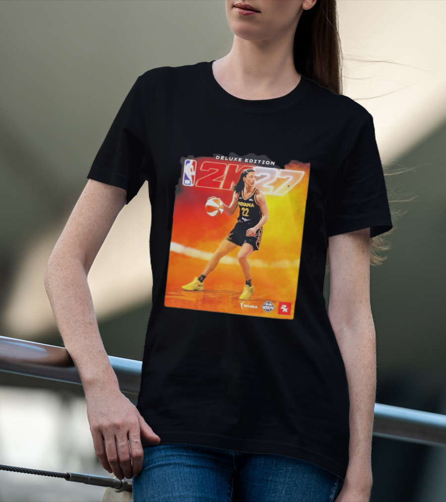 WNBA Caitlin Clark Indiana Fever NBA 2K27 Deluxe Edition Cover Athlete T-Shirt