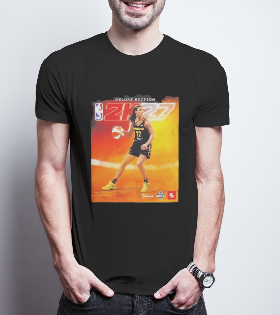 WNBA Caitlin Clark Indiana Fever NBA 2K27 Deluxe Edition Cover Athlete T-Shirt