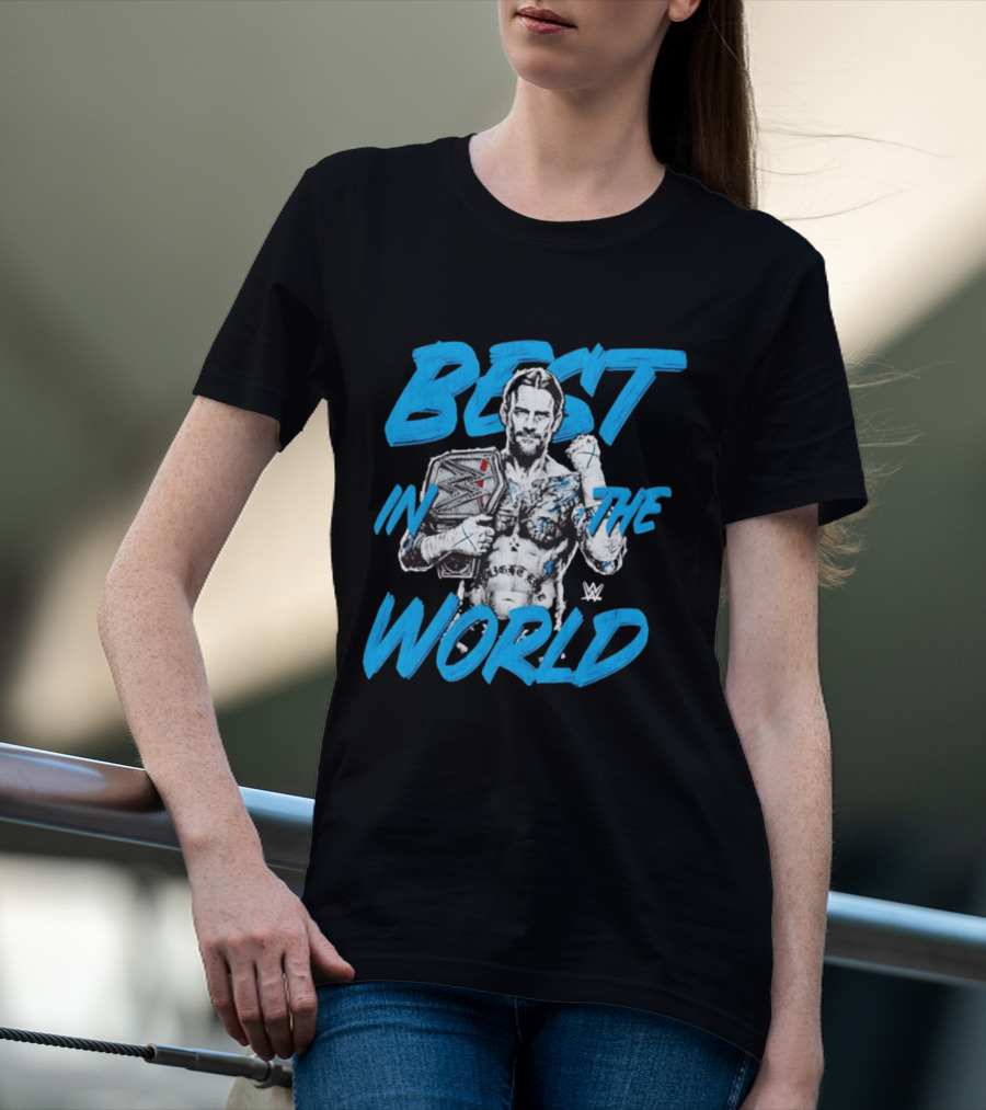 CM Punk Best In The World WWE Champion Sketch T-Shirt