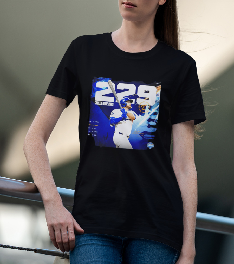Max Muncy Los Angeles Dodgers 229 Career Home Runs Celebration MLB Champions T-Shirt