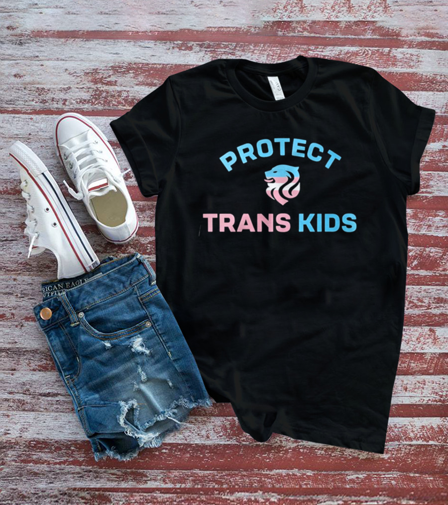 Protect Trans Kids Lion With Pink Blue Colors Megan Rapinoe T-Shirt