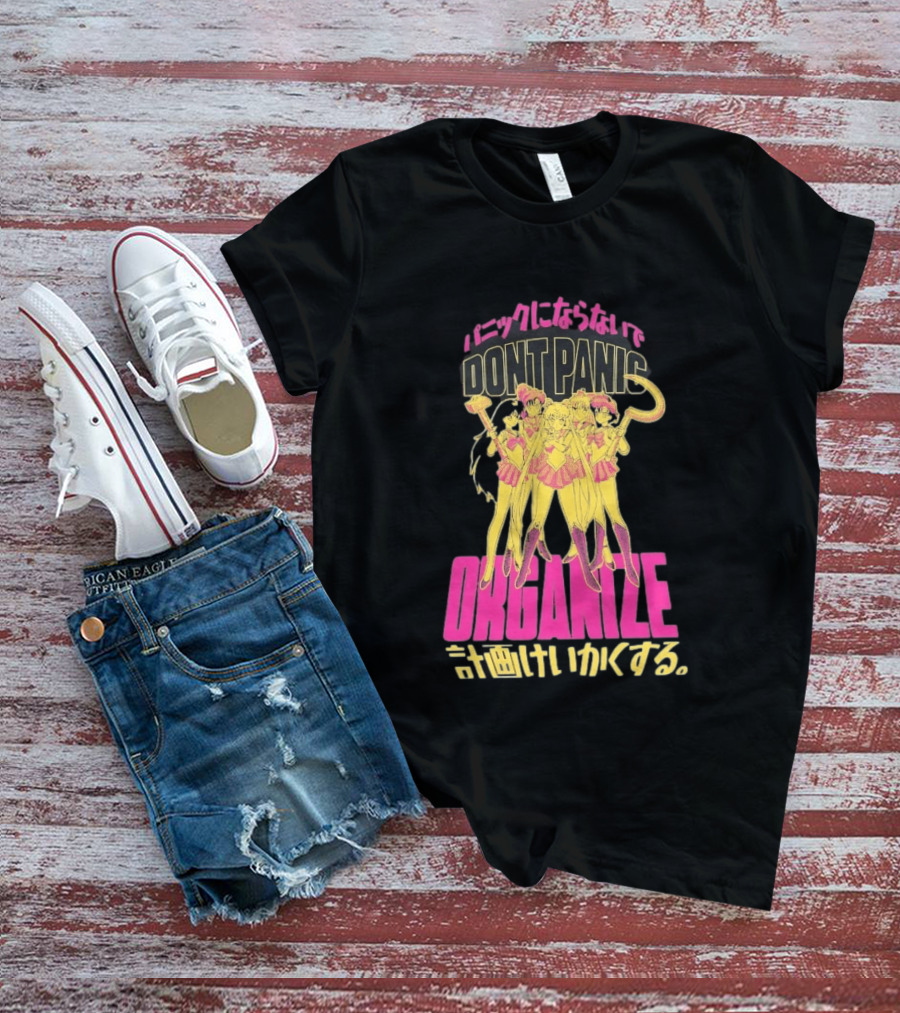Sailor Moon Don't Panic Organize Japanese T-Shirt