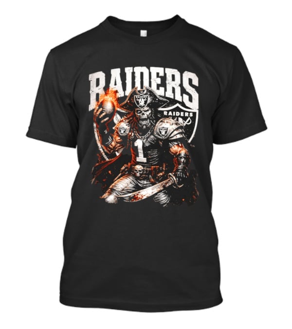 Las Vegas Raiders Skeleton Pirate Football 2026 T-Shirt