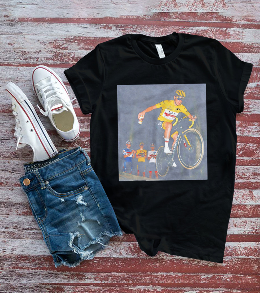 Tadej Pogačar UAE Emirates Cycling Team With Beer Can Stunt T-Shirt