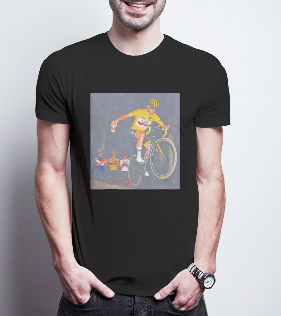 Tadej Pogačar UAE Emirates Cycling Team With Beer Can Stunt T-Shirt