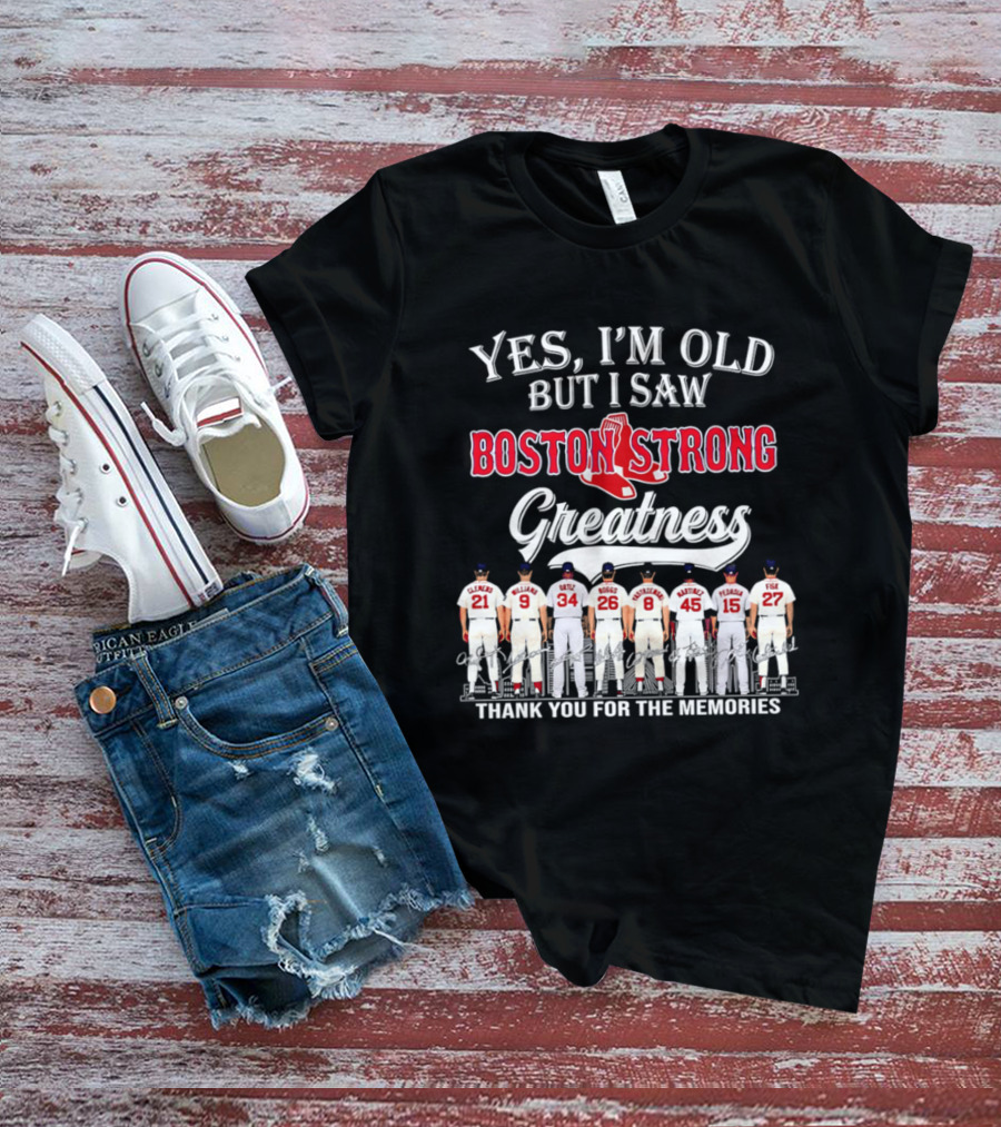 Boston Strong Baseball Legends Thank You For The Memories T-Shirt