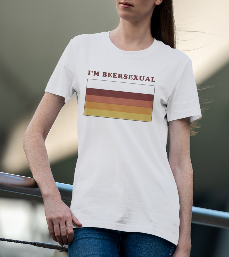 I'm Beersexual Beer Pride Flag Stripes T-Shirt