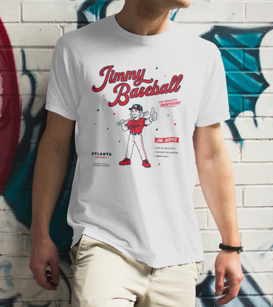Jimmy Baseball The People's Shortstop Atlanta Braves Star Player Jarvis T-Shirt