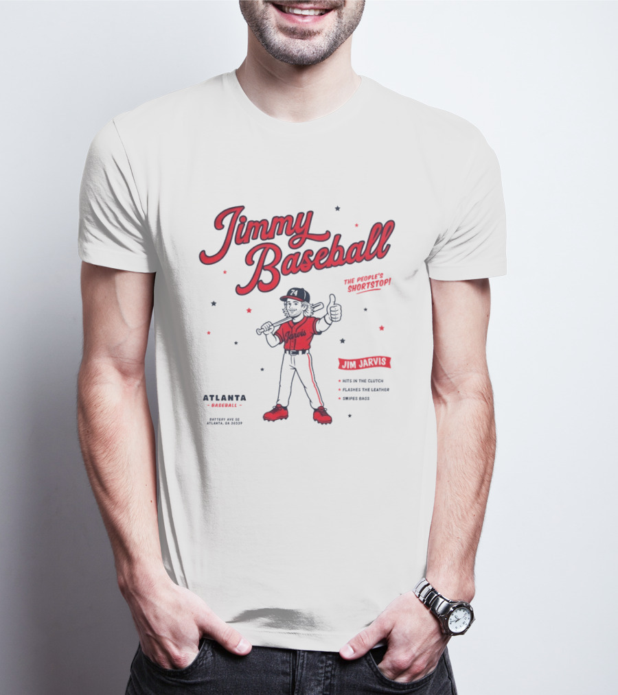 Jimmy Baseball The People's Shortstop Atlanta Braves Star Player Jarvis T-Shirt