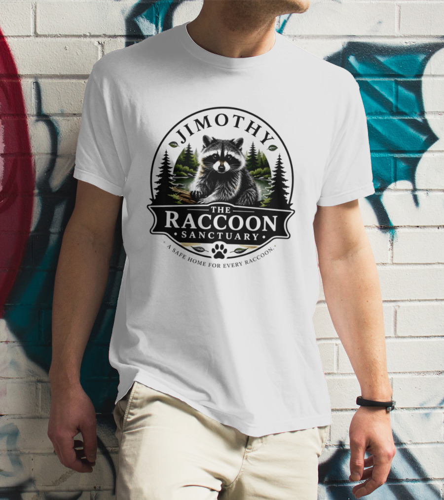 Jimothy Raccoon Sanctuary A Safe Home For Every Raccoon T-Shirt
