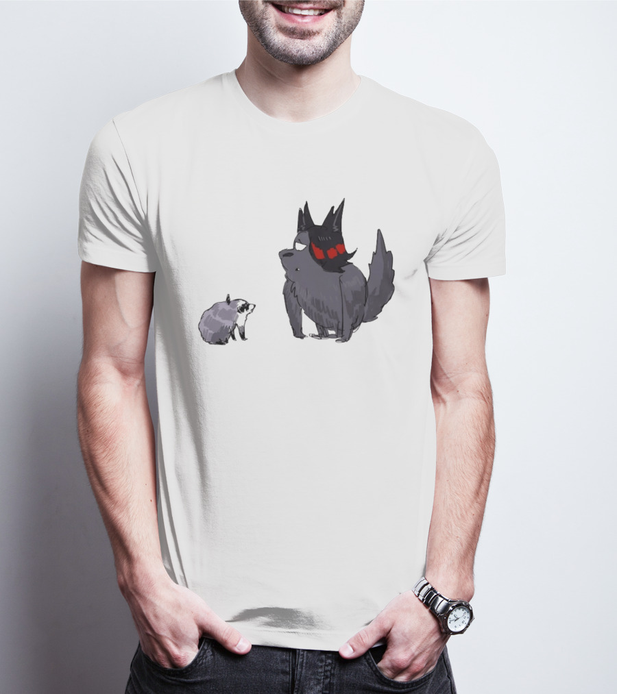 Mr Looper And Jimothy Raccoon Cartoon Funny Animal Characters T-Shirt